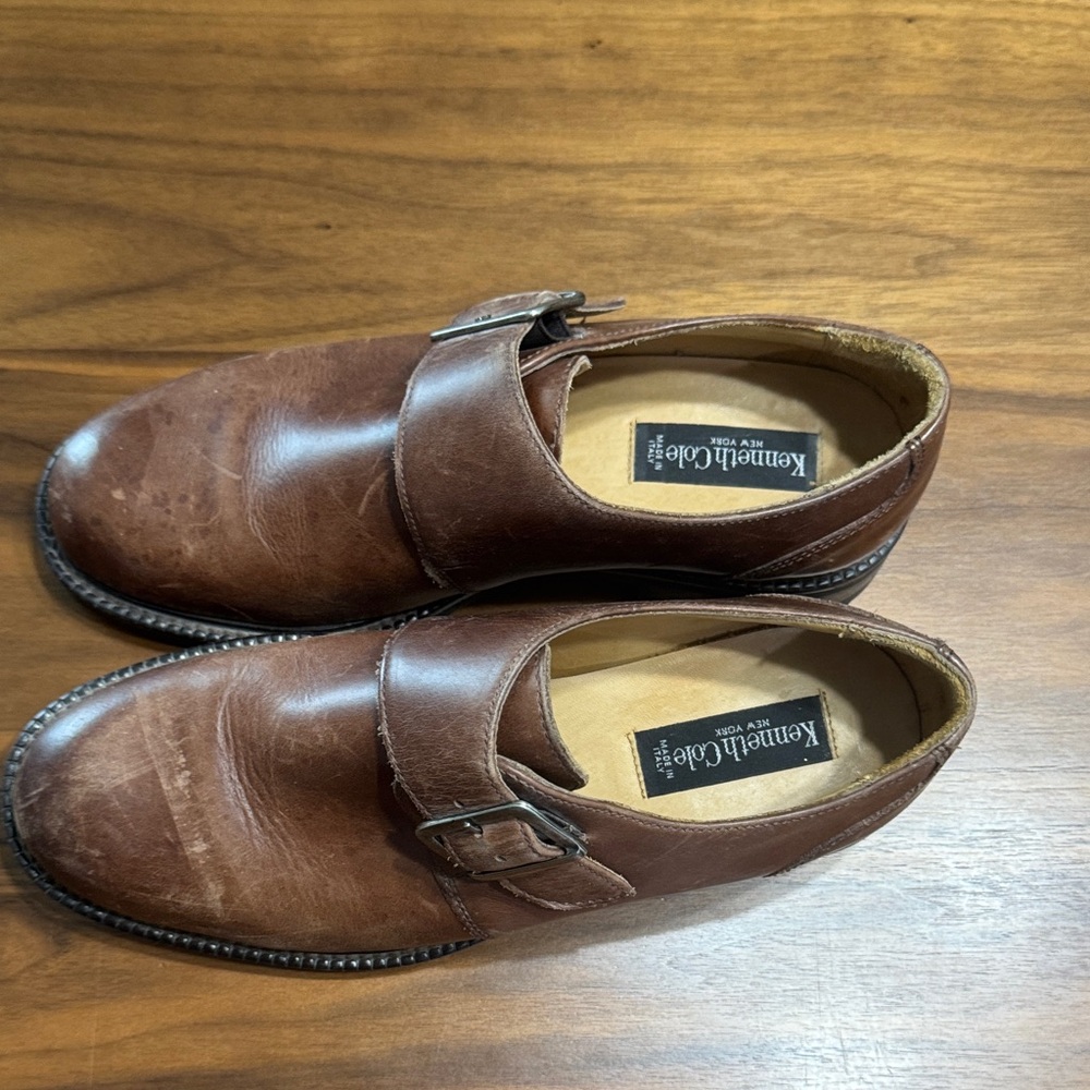 Kenneth Cole Men's Tan Leather Oxfords
